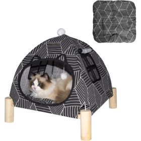 Portable Cat Tent Bed - Foldable Indoor Tent Bed For Cats & Small Dogs, Washable Cushion, Cozy Hideaway For Kittens & Cats, Easy Assembly & Travel