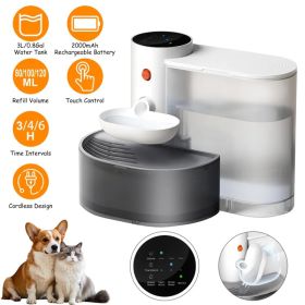 Smart Pet Water Fountain Automatic Cat Water Dispenser 3L&101OZ Cordless Rechargeable Dog Water Fountain Self-Refill With 3 Adjustable Volume 3 Time I