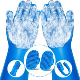 6PCS Grooming Bath Supplies For Dogs, Cats Dog Washing Gloves Dog Bath Brush Dog Shower Brush Pet Grooming Gloves Dog Grooming Kit Pet