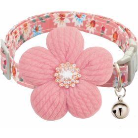 Small Dog Collar With Flower, Spring Dog Collar For Girl Dog Collars For Small Dogs Cute Dog Collar With Bell, Adjustable Length