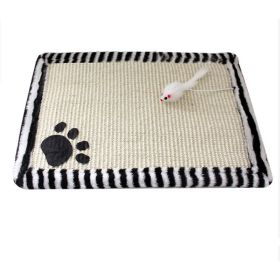 Cat claws mat cat scratch board (Option: Black and white stripes-45cm30cm)