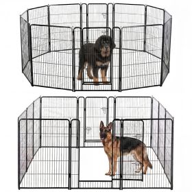 Metal Material, Foldable Pet Fence With A Door, Suitable For Small, Medium And Large-sized Dogs Outdoors (Option: 40in)