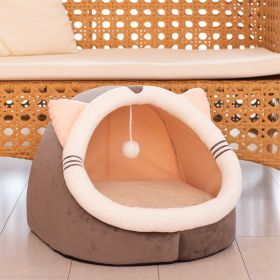 Winter pet cat house with velvet (Option: Cat-M)