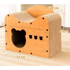 Creative Sisal Mat That Won't Shed Crumbs Cat Scratch Board (Option: Scratch Resistant-Good Bear Head Cat Nest Board)