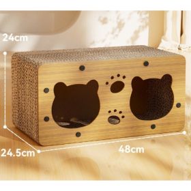 Creative Sisal Mat That Won't Shed Crumbs Cat Scratch Board (Option: Scratch Resistant-Bear Single Layer Small Size)