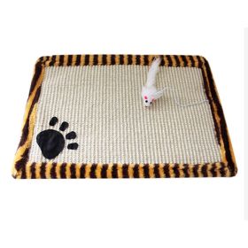 Cat claws mat cat scratch board (Option: Yellow stripe-45cm30cm)