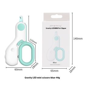 Pet LED Labor-saving Cat Nail Scissors (Option: Blue 10CM-Pet Nail Clippers)