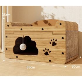 Creative Sisal Mat That Won't Shed Crumbs Cat Scratch Board (Option: Scratch Resistant-Large Clouds)