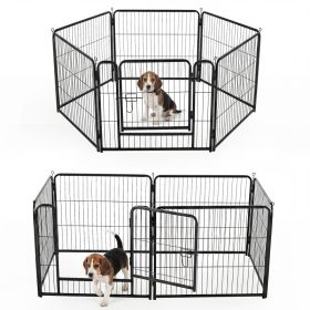 Metal Material, Foldable Pet Fence With A Door, Suitable For Small, Medium And Large-sized Dogs Outdoors (Option: 6p24in)