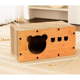Creative Sisal Mat That Won't Shed Crumbs Cat Scratch Board (Option: Scratch Resistant-Small Bear Head Cat Nest Board)