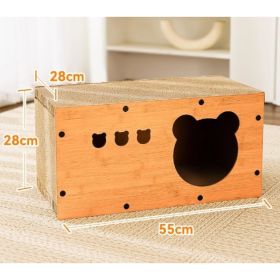 Creative Sisal Mat That Won't Shed Crumbs Cat Scratch Board (Option: Scratch Resistant-Bear Head Cat Nest Board)
