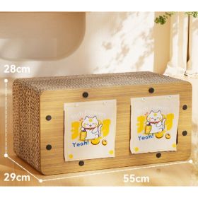 Creative Sisal Mat That Won't Shed Crumbs Cat Scratch Board (Option: Scratch Resistant-Naughty Cat Door Curtain)