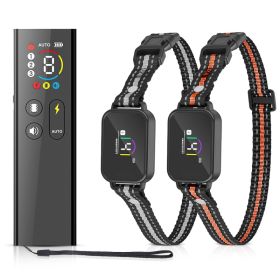 1Pc 2 In 1 Dog Shock And Bark Collar Dog Training Collar With Remote Rechargeable IP68 Waterproof With 3 Channels For Medium And Small Dogs (Option: 2 Collars)
