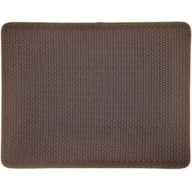 Cat Litter Mat Double Layer Filter Anti-bring Out (Option: Brown-45x60)